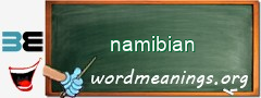 WordMeaning blackboard for namibian